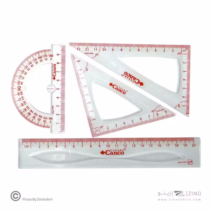 ست نقاله گونیا خطکش 4تکه کریستال کنکو