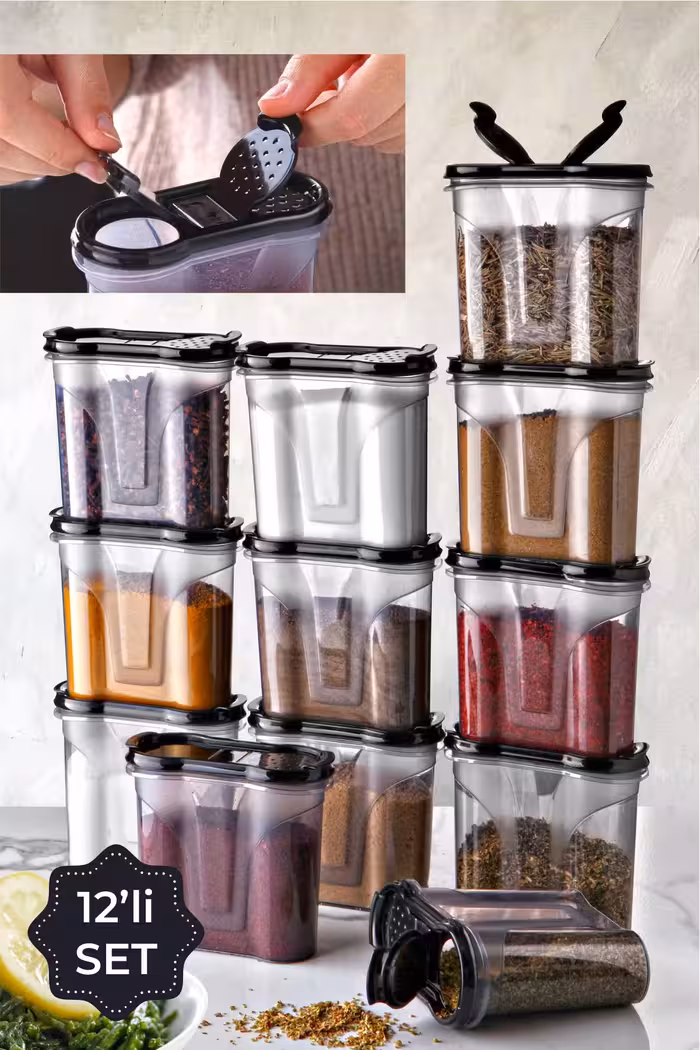 ست 12 عددی دو درب جا ادویه ای Vienev کد L-00536