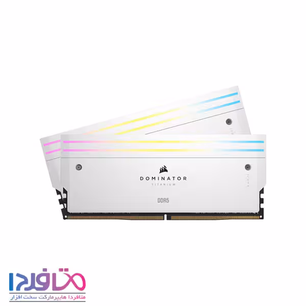 رم کورسیر دو کاناله 32 گیگابایت مدل DOMINATOR TITANIUM RGB WH فرکانس 7200 مگاهرتز
