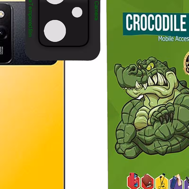 محافظ لنز دوربین کروکودیل مدل C-3D مناسب برای گوشی  شیائومی   Poco X5 Pro