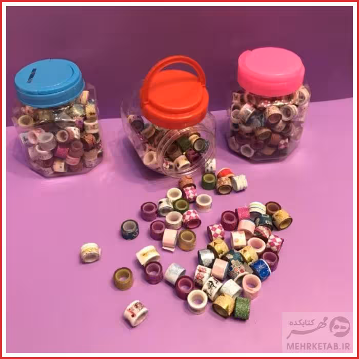 چسب نواری طرح دار سایز کوچک بسته سه عددی