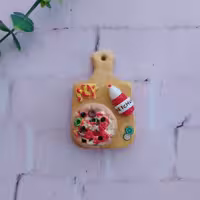 مگنت یخچال طرح تخته سرو  پیتزا یک عددی | amazonchi