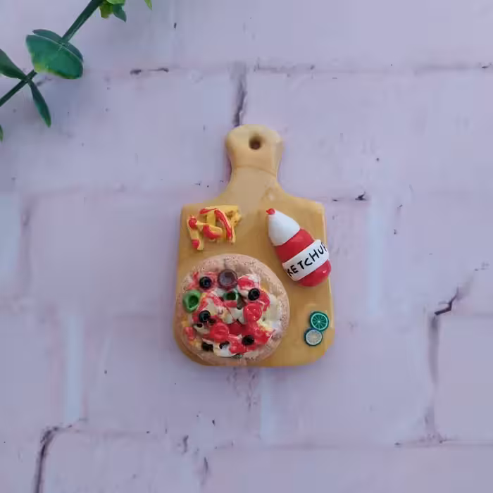 مگنت یخچال طرح تخته سرو  پیتزا یک عددی | amazonchi