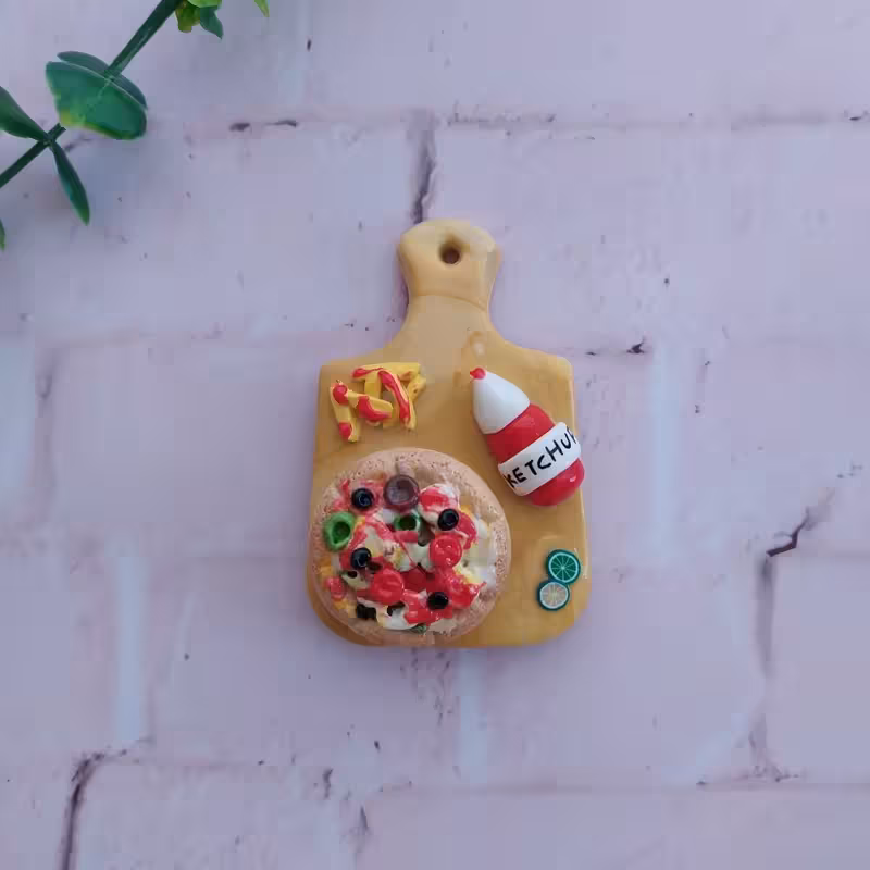 مگنت یخچال طرح تخته سرو  پیتزا یک عددی | amazonchi