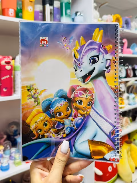 دفتر مشق 80 برگ طرح اژده های کیوت