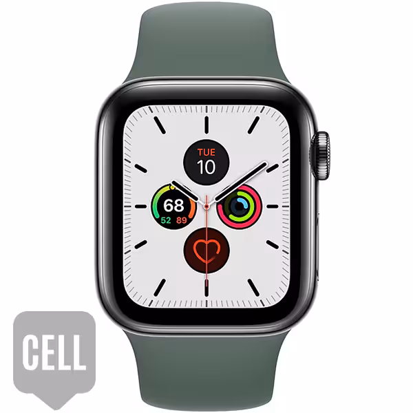 سری 5 استیل سولار مردانه Space Black Stainless Steel Case with Pine Green Sport Band - Hiapple.ir
