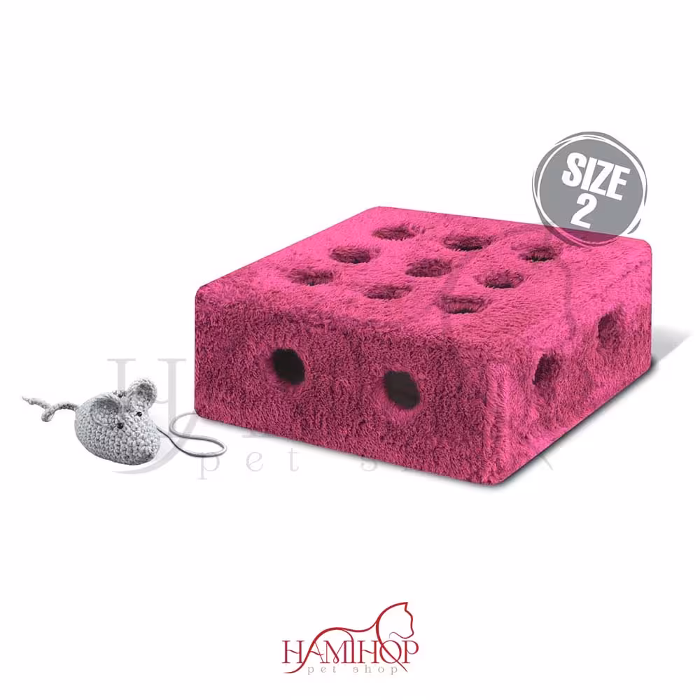 جعبه بازی پنیری مربع سایز2 برند نیناپت ninapet