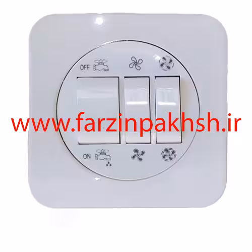 کلید کولر توکار دلند مدل آدا پلکسی قاب سفید