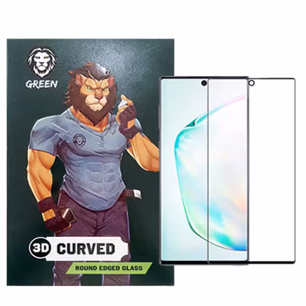 محافظ صفحه نمایش گرین مدل 3D-Curved مناسب برای گوشی موبایل سامسونگ Galaxy Note 10 Plus