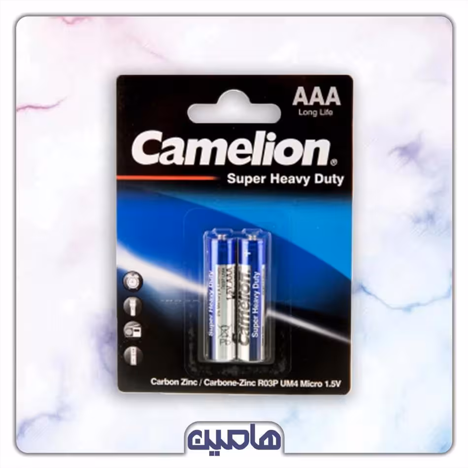 باطری نیم قلمی کملیون AAA دوعددی R03P