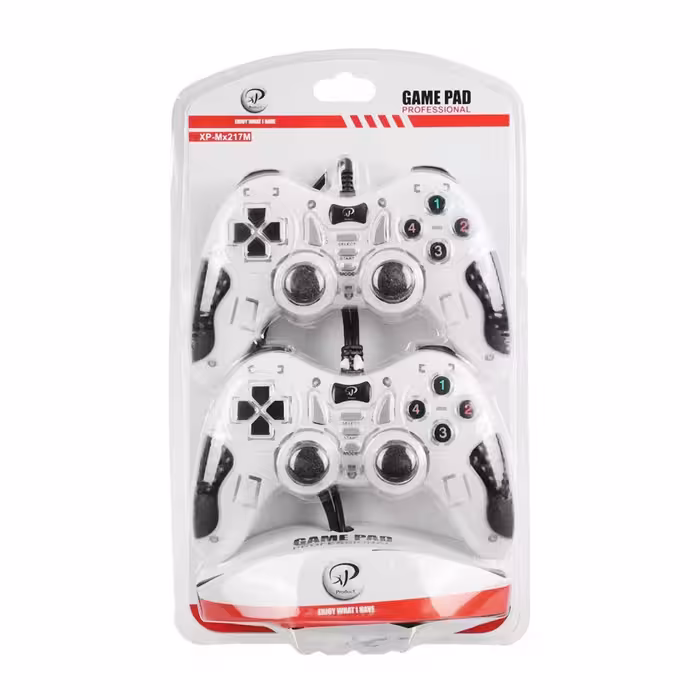 دسته بازی دوبل شوک دار باسیم XP Product مدل XP-Mx217M - سفید
