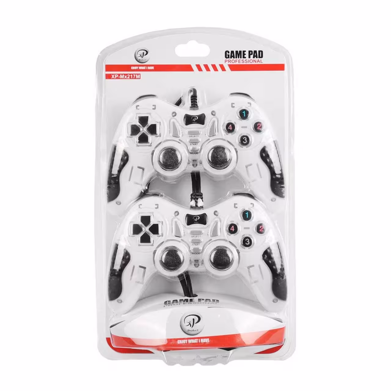 دسته بازی دوبل شوک دار باسیم XP Product مدل XP-Mx217M - سفید