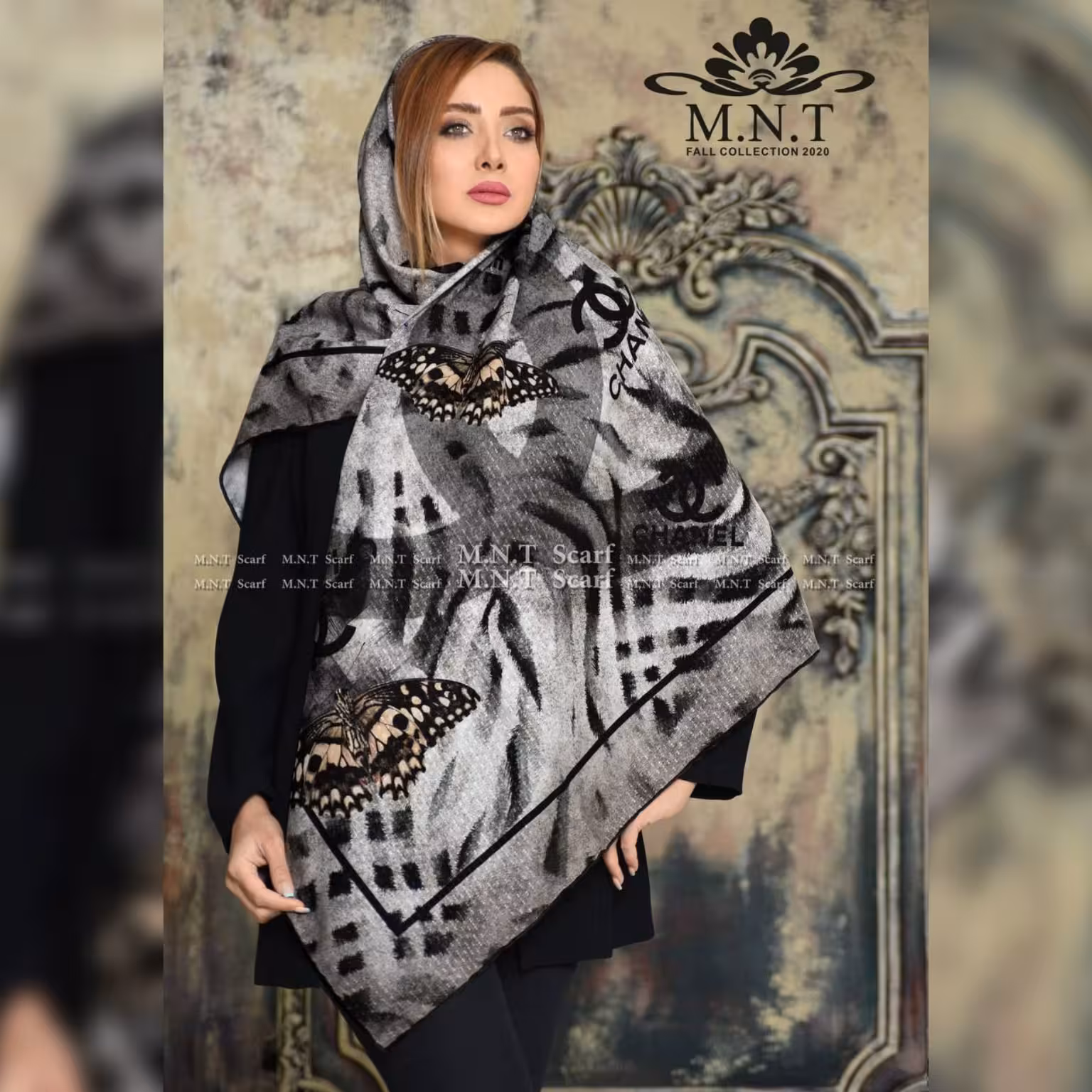 روسری نخی زیبا و دوستداشتنی قواره دار عیدانه