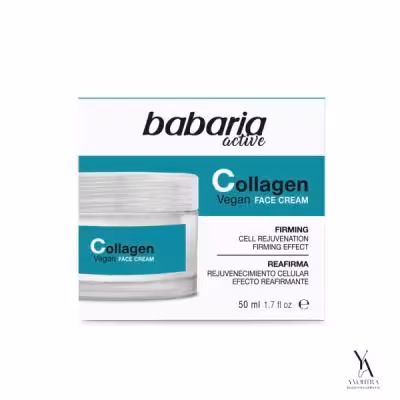 کرم کلاژن سفت کننده و ضد چروک صورت باباریا BABARIA مدل COLLAGEN VEGAN حجم 50 میل