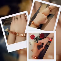 ست دستبند مادر دختری بسیار شیک و زیبا از چرم طبیعی گاوی