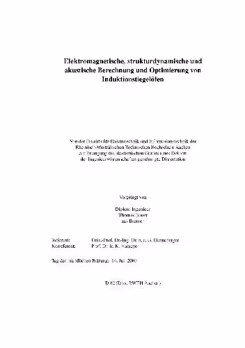 خرید و دانلود نسخه کامل کتاب Eleklromagnetische, slrukturihnamische und akustische Bereehnung und Optimierung von Induklionstiegelöfen