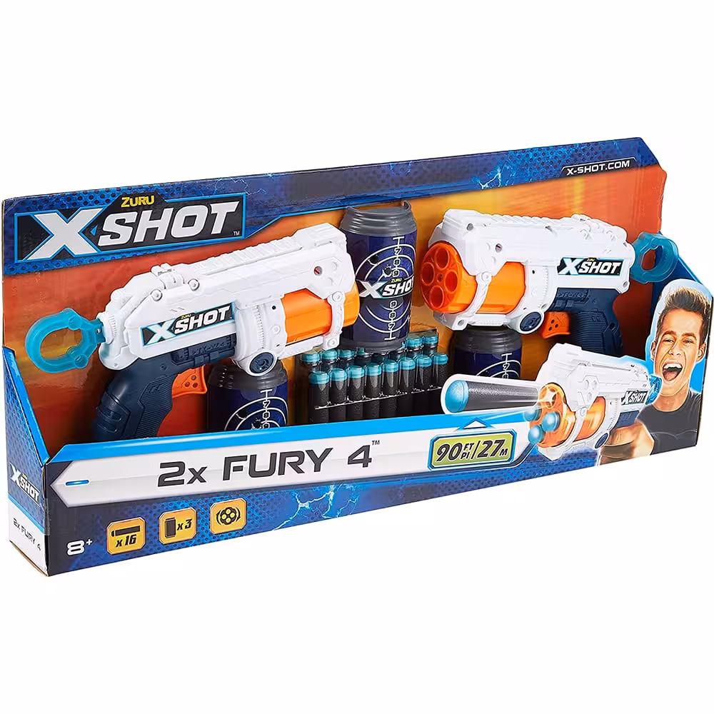 تفنگ دوقلو اسباب بازی ZURU X-Shot 3X MK3