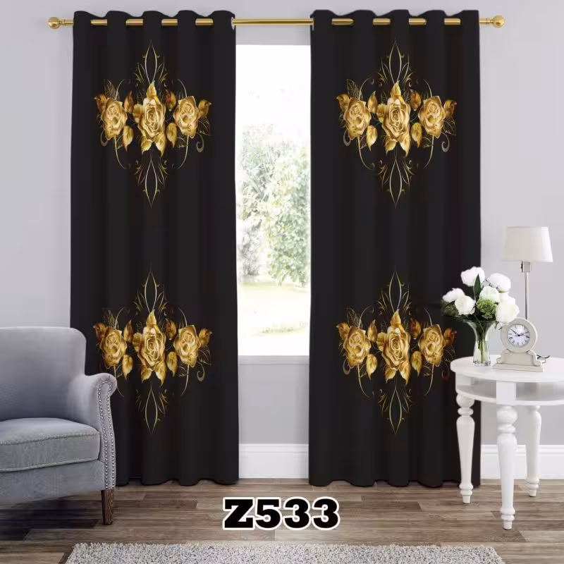 پرده سه بعدی طرح گل