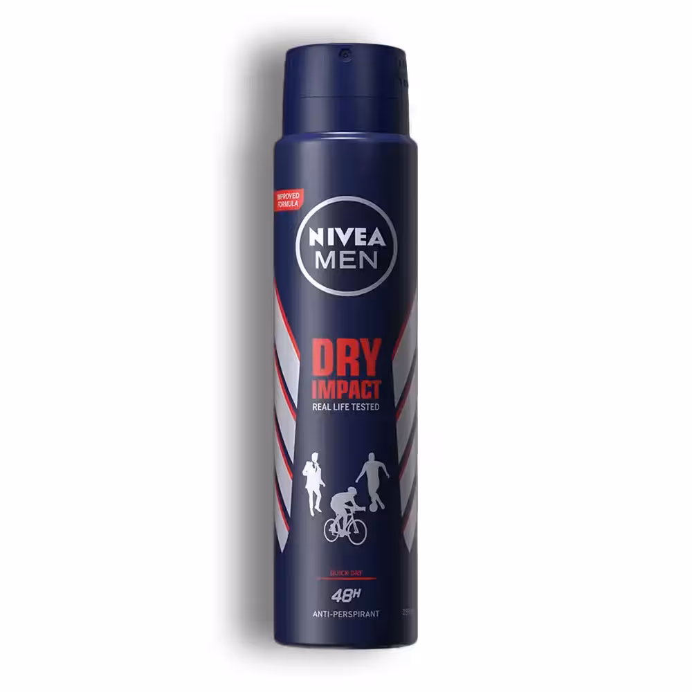 اسپری ضد تعریق نیوا Nivea مردانه مدل Dry Impact حجم 200 میل