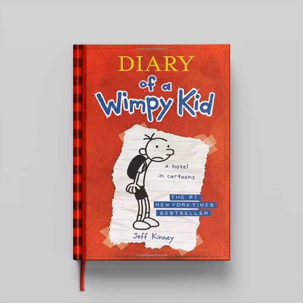 کتاب Diary Of A Wimpy Kid a novel in cartoons جلد سخت (HARDCOVER)