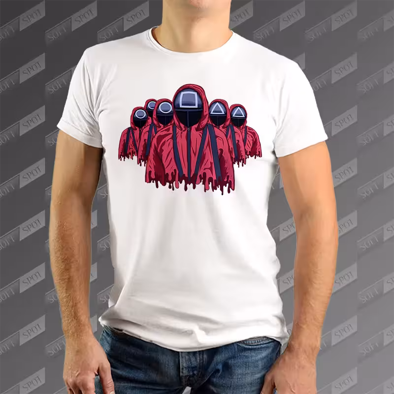 تیشرت مردانه طرح Squid Game Artwork TS-909
