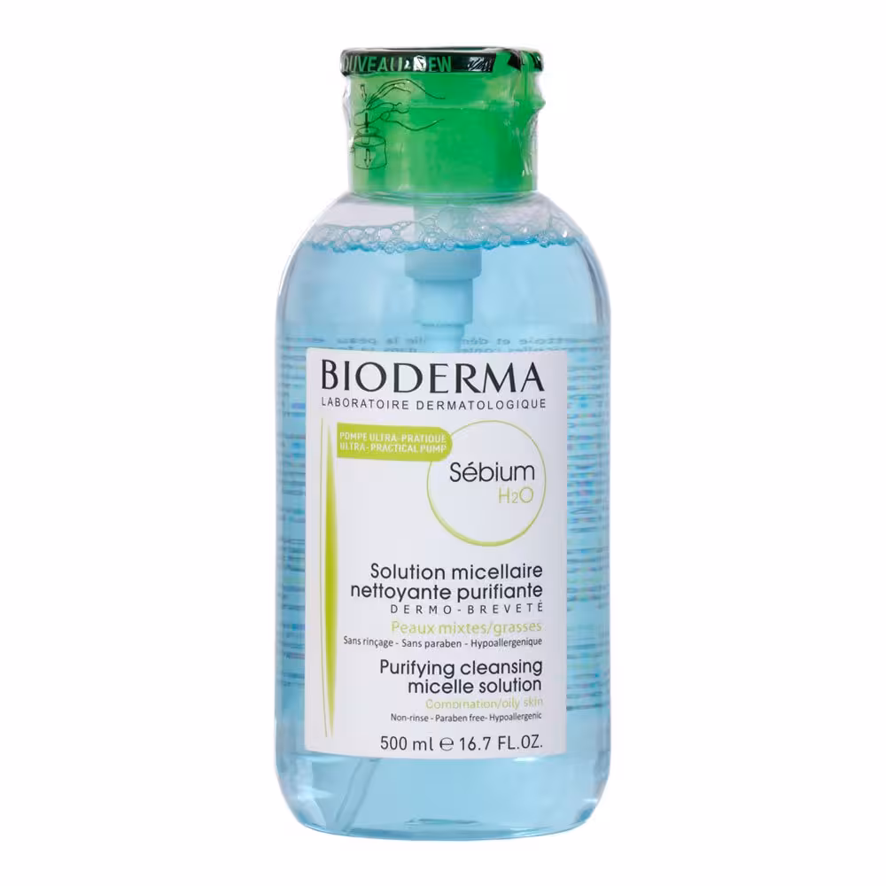 محلول پاک کننده آرایش بیودرما 500 میلی لیتر