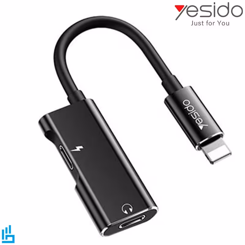 مبدل 1 به 2 لایتنینگ یسیدو YESIDO YAU12 با قابلیت شارژ