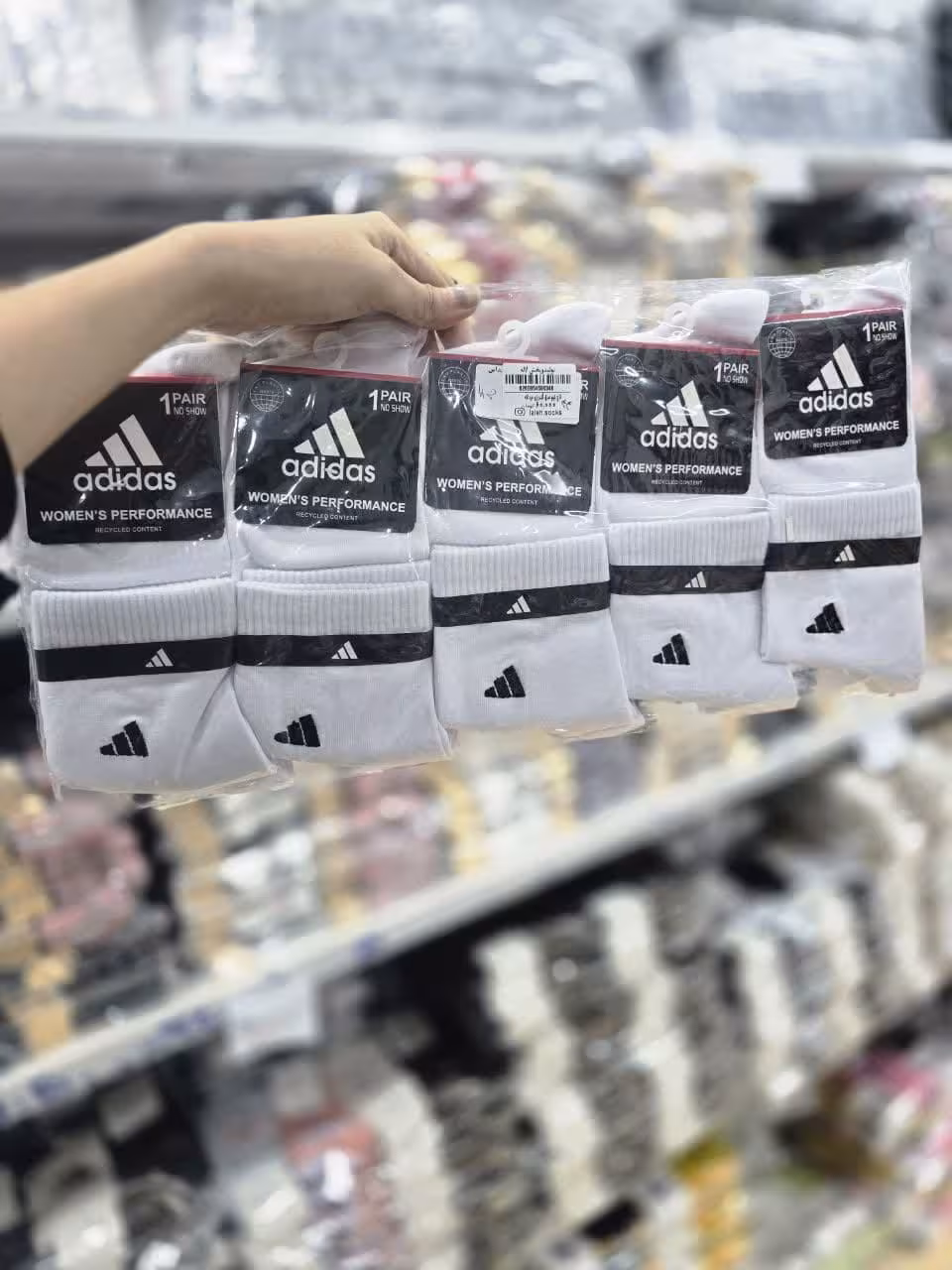 جوراب نیم ساق طرح ادیداس رنگ سفید  کد 2231