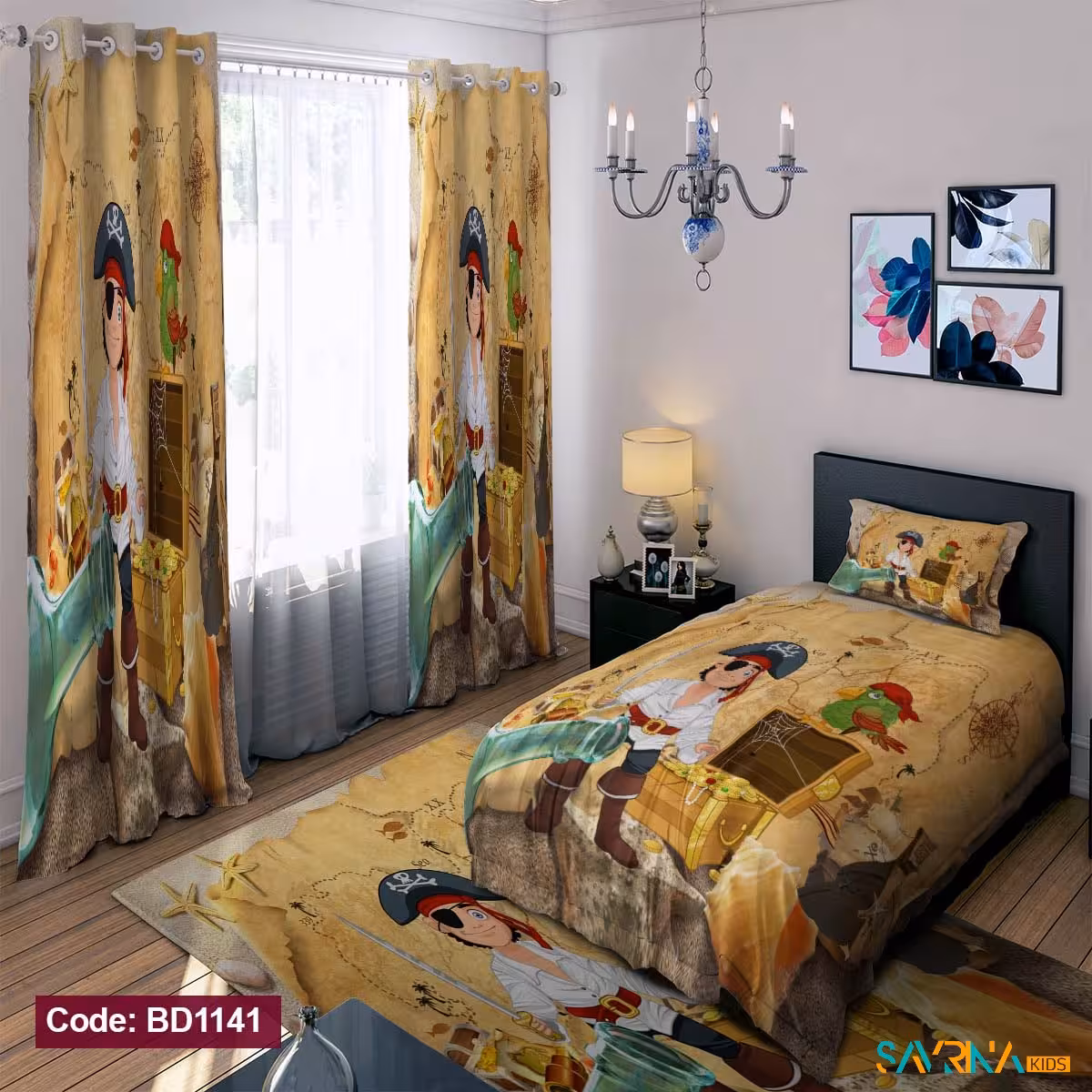 ست اتاق خواب پسرانه طرح دزد دریایی کد BD1141