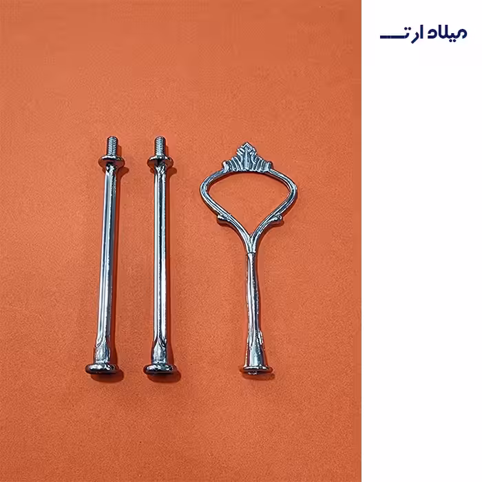 هولدر سه طبقه نقره ای مدل تاجی