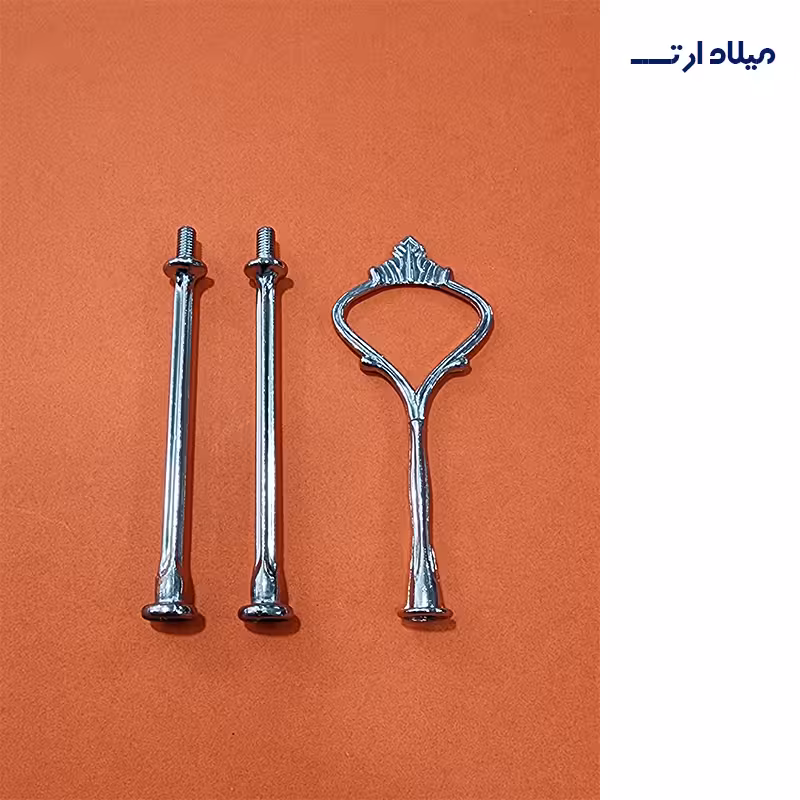 هولدر سه طبقه نقره ای مدل تاجی