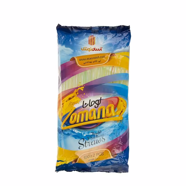 نی پلاستیکی رنگی لومانا 100 عددی