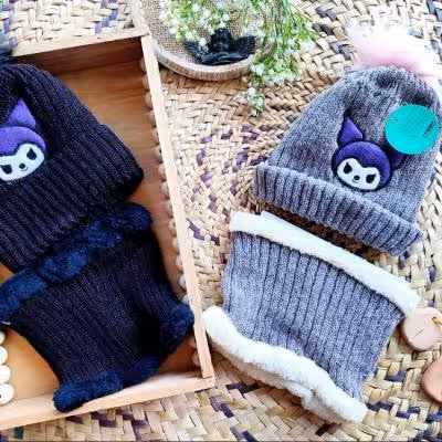 کلاه و گردنی کرومی مشکی