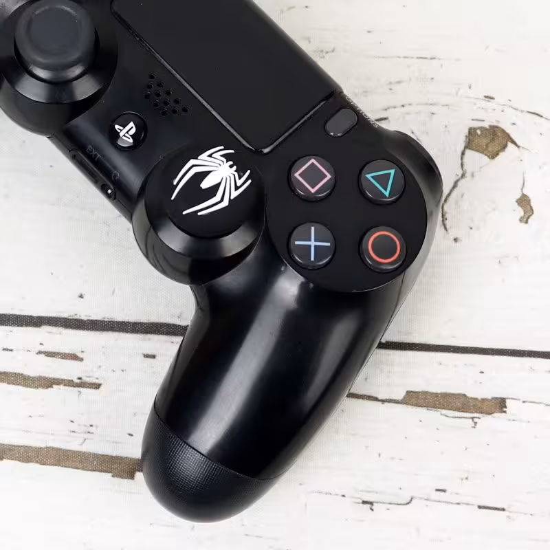 روکش آنالوگ دسته بازی PS4/XBOX طرح Spider Man مشکی کد 1