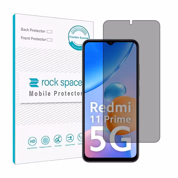 گلس شیائومی Redmi 11 Prime 5G مدل نانو هیدروژل پرایوسی برند راک اسپیس کد 23581S