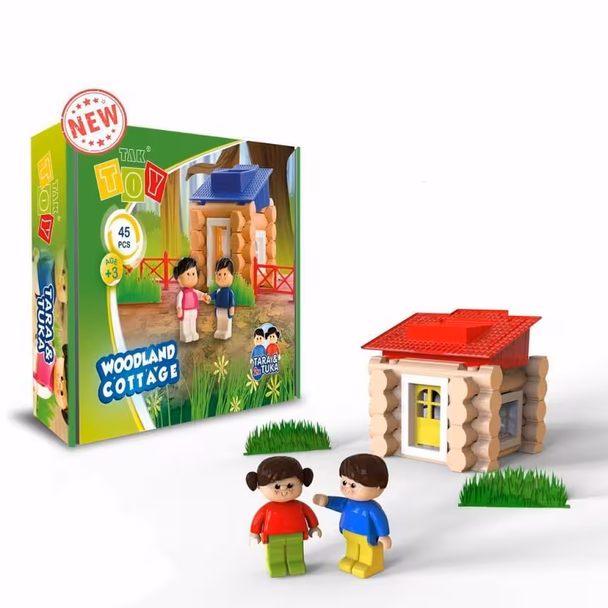 اسباب بازی لگو شهر چوبی تارا و توکا 45 تکه باکیفیت و جذاب