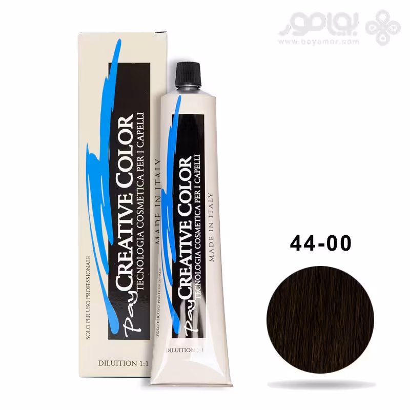 رنگ موی کریتیو شماره 4400 رنگ قهوه ای متوسط قوی حجم 100 میل
