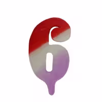 شمع تولد سوگل مدل عدد 6 انگلیسی