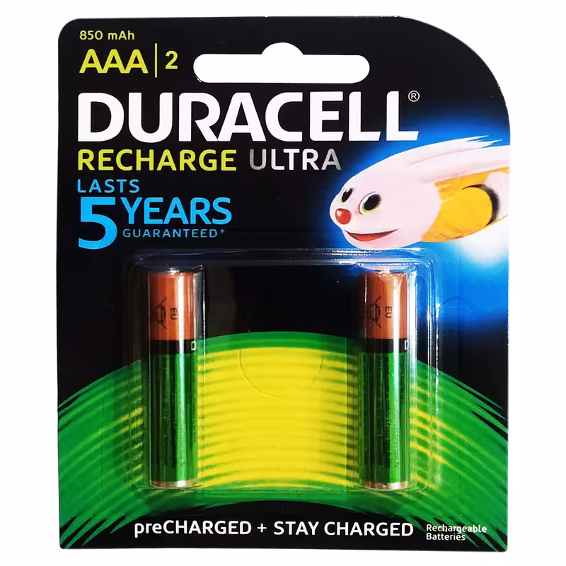 باتری نیم قلمی قابل شارژ دوراسل مدل Ultra بسته 2 عددی