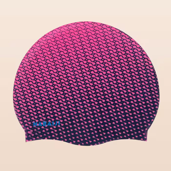 کلاه شنا نابایجی – دکتلون Nabaiji Silicone Swim Cap – Pink / Printed