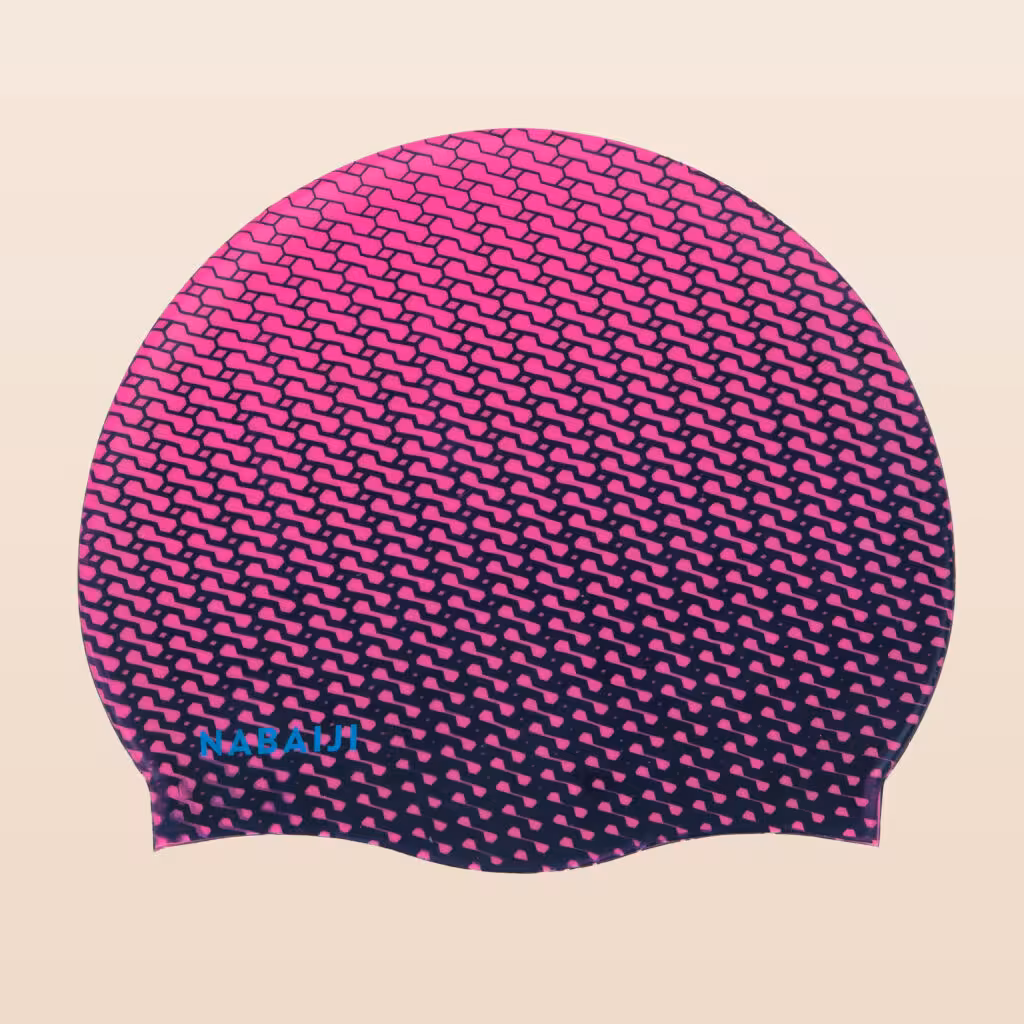کلاه شنا نابایجی – دکتلون Nabaiji Silicone Swim Cap – Pink / Printed