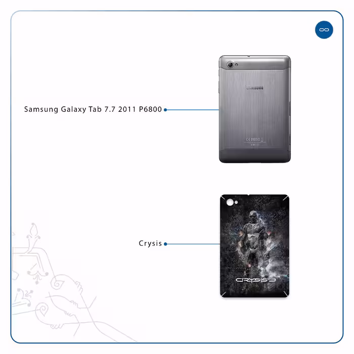 برچسب پوششی ماهوت مدل Crysis مناسب برای تبلت سامسونگ Galaxy Tab 7.7 2011 P6800