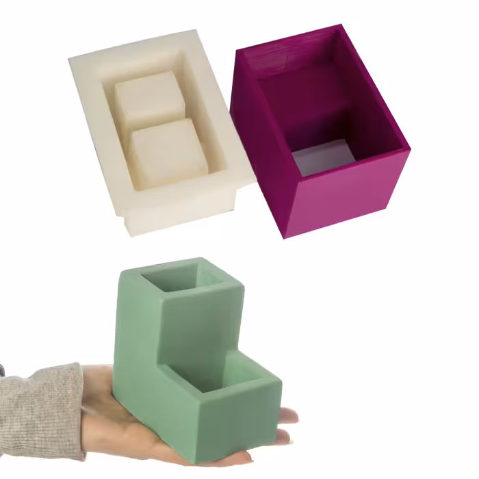 سیلیکون قالب گیری مدل گلدان وجاقلمی کد DCO1518