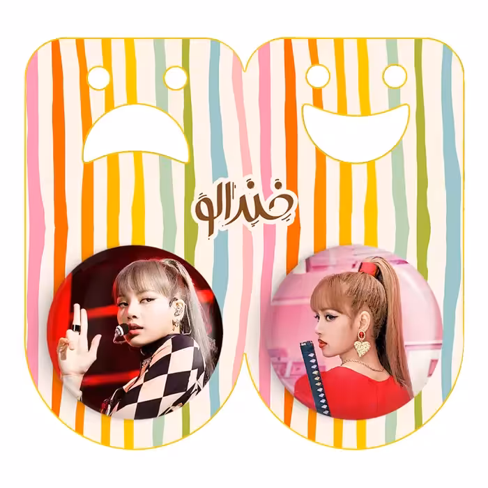 پیکسل خندالو مدل لیسا بلک پینک کد 1422714231 مجموعه 2 عددی