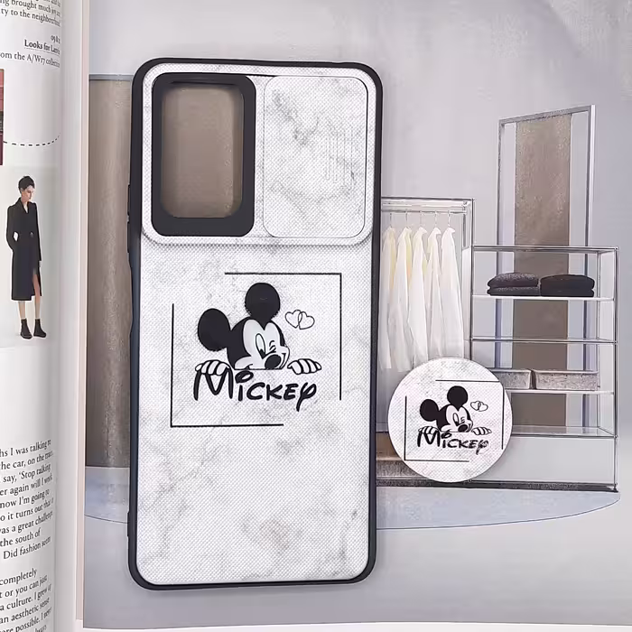 کاور لاین کینگ مدل K Mickep مناسب برای گوشی موبایل شیایومی Redmi Note10 10S به همراه پایه نگهدارنده
