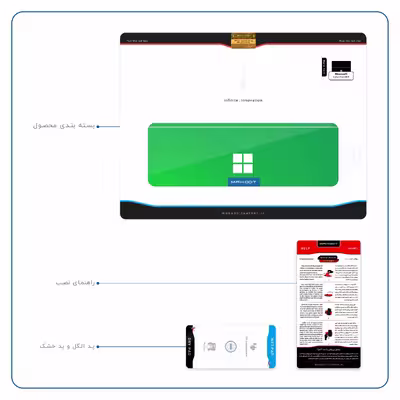 برچسب پوششی ماهوت مدل Matte-Green مناسب برای تبلت مایکروسافت Surface Pro 4 2015
