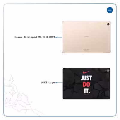برچسب پوششی ماهوت مدل NIKE-Logo مناسب برای تبلت هوآوی Mediapad M6 10.8 2019
