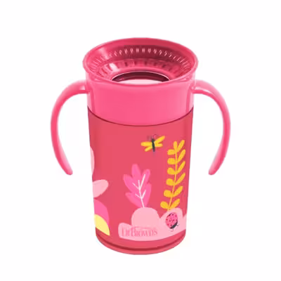 لیوان کودک دکتر براونز مدل 360 درجه دسته دار