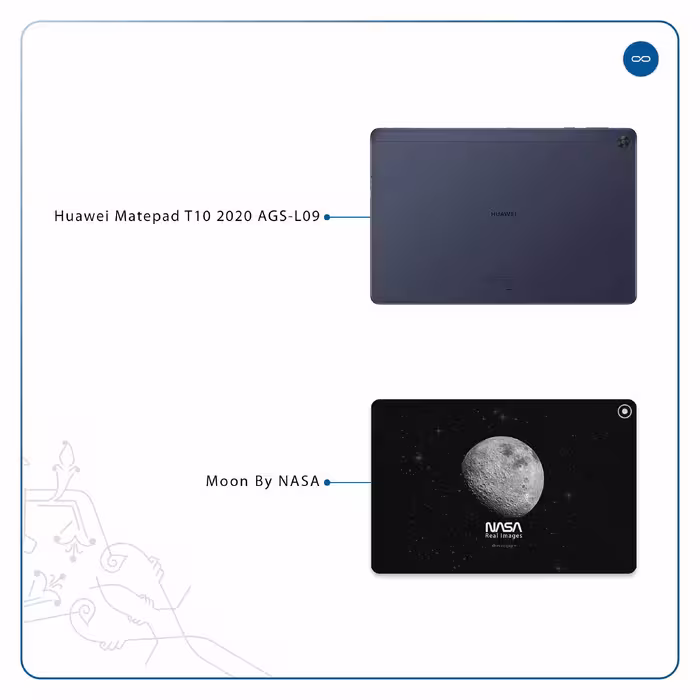 برچسب پوششی ماهوت مدل Moon-By-NASA مناسب برای تبلت هوآوی Matepad T10 2020 AGS-L09