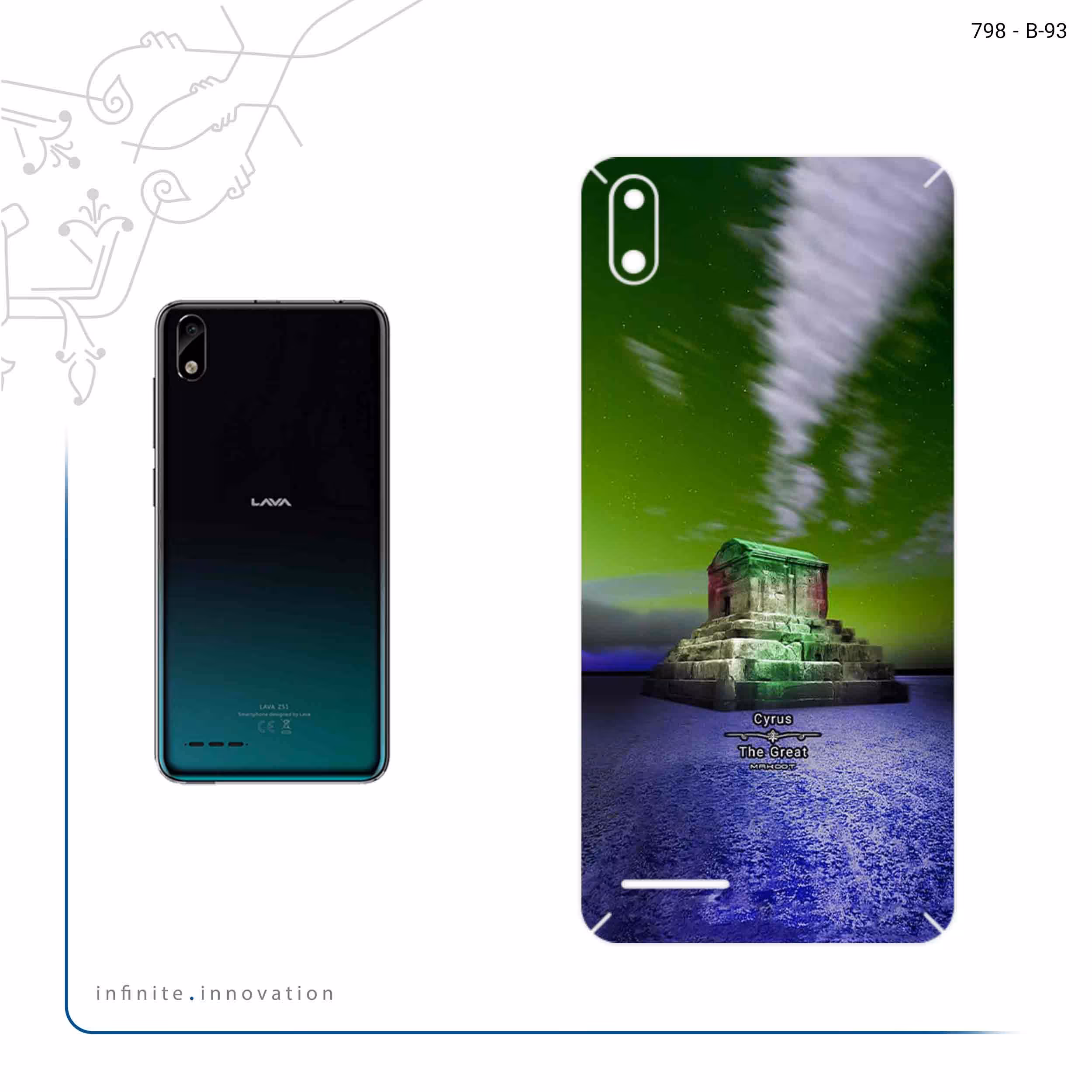 برچسب پوششی ماهوت مدل Tomb of Cyrus the Great مناسب برای گوشی موبایل لاوا Z51